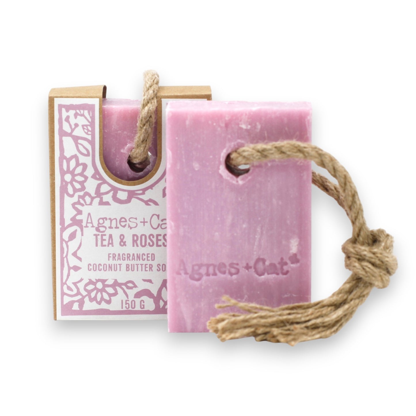 πΉ Tea & Roses Soap On A Rope β Handmade Floral Luxury Bar 150g π