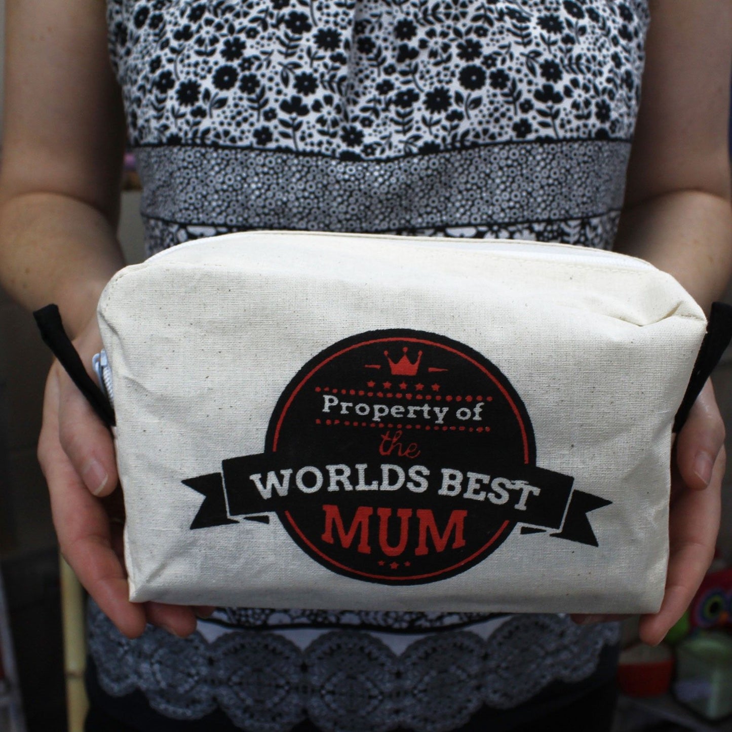 ๐ธ World's Best Mum Organic Cotton Toiletry Gift Bag โ Travel in Style & Comfort ๐ธ