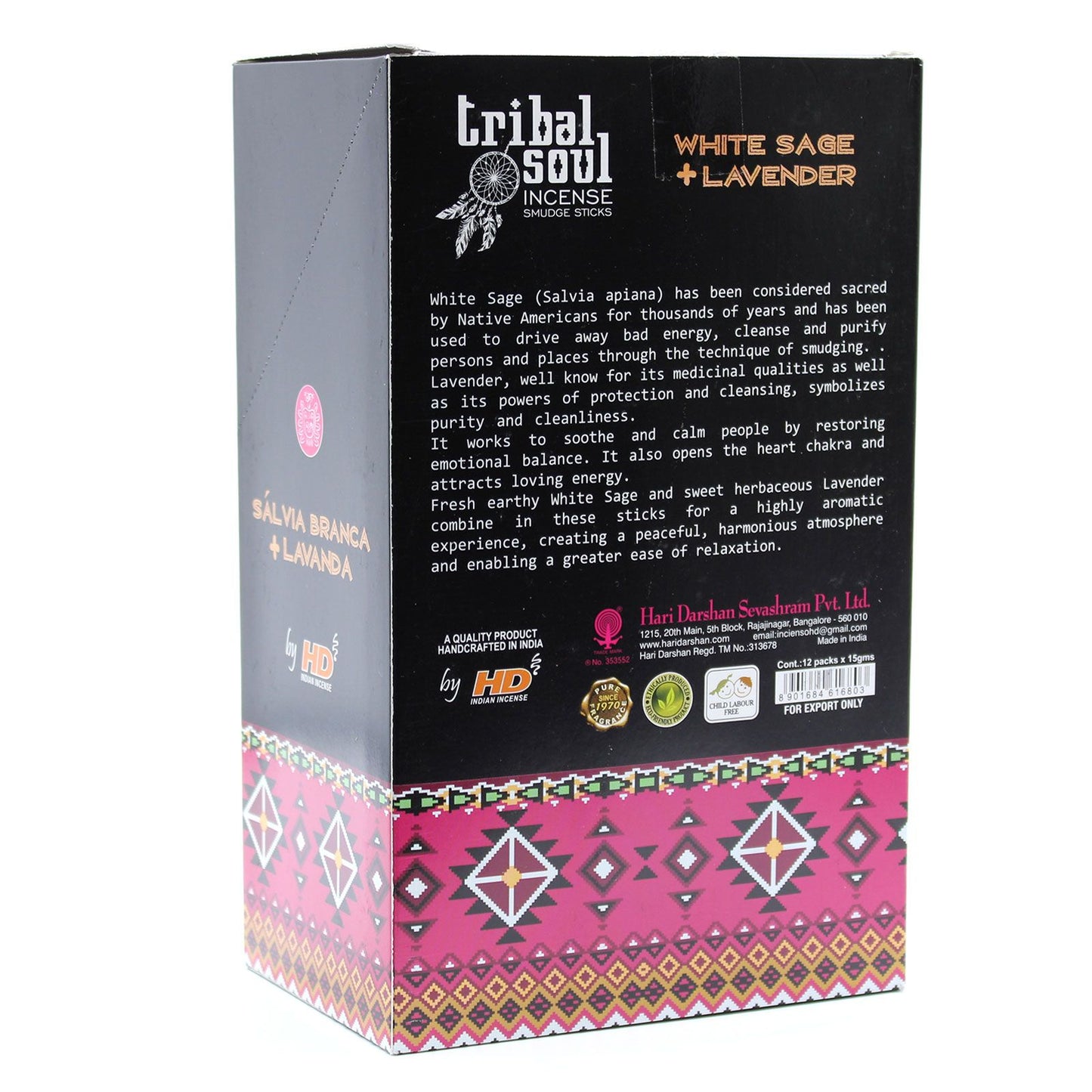 🌿 Tribal Soul White Sage + Lavender Incense Sticks – Purify, Protect & Soothe 🌸