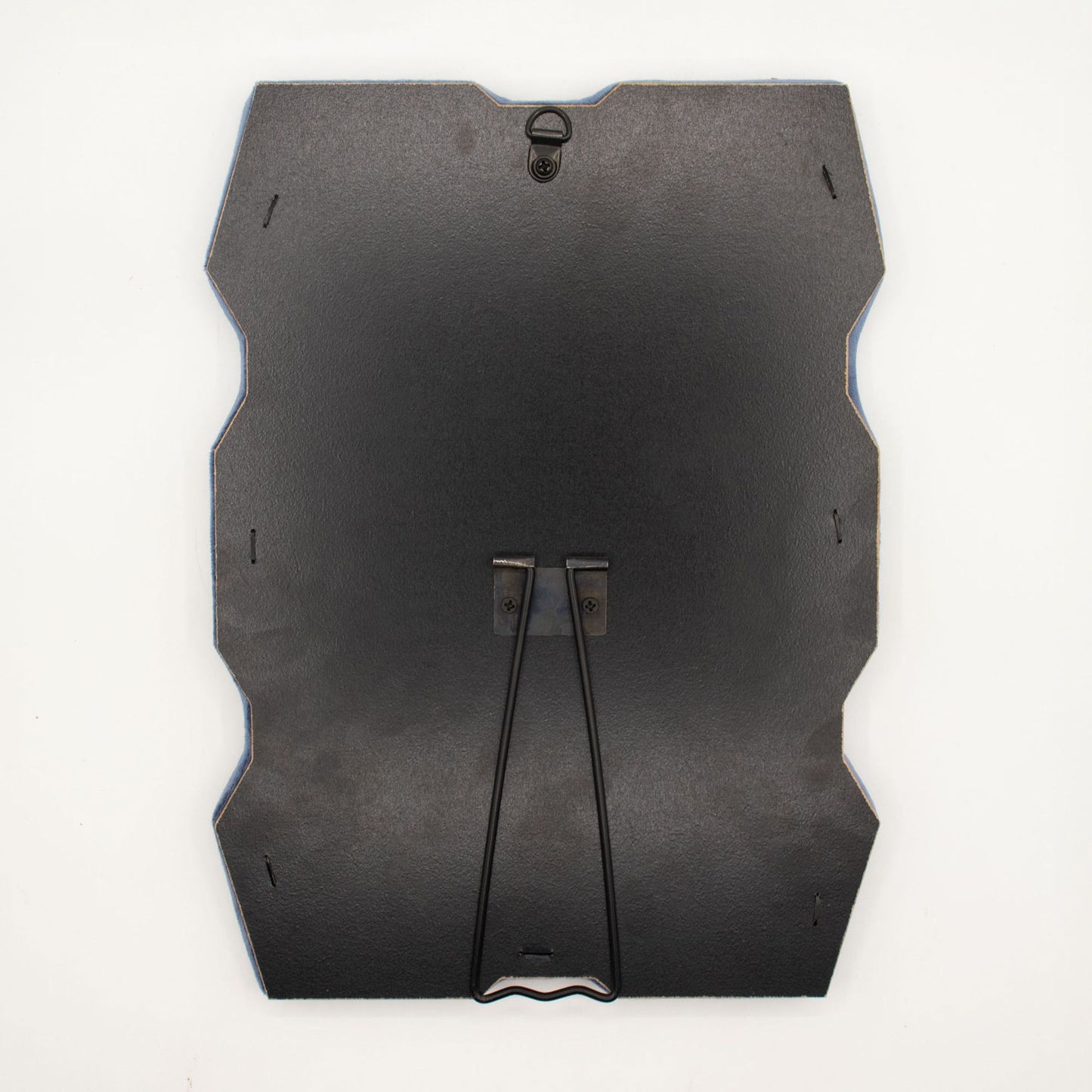 Miroir souple et ondulé bleu roi – Miroir sur pied ou mural avec cadre en velours