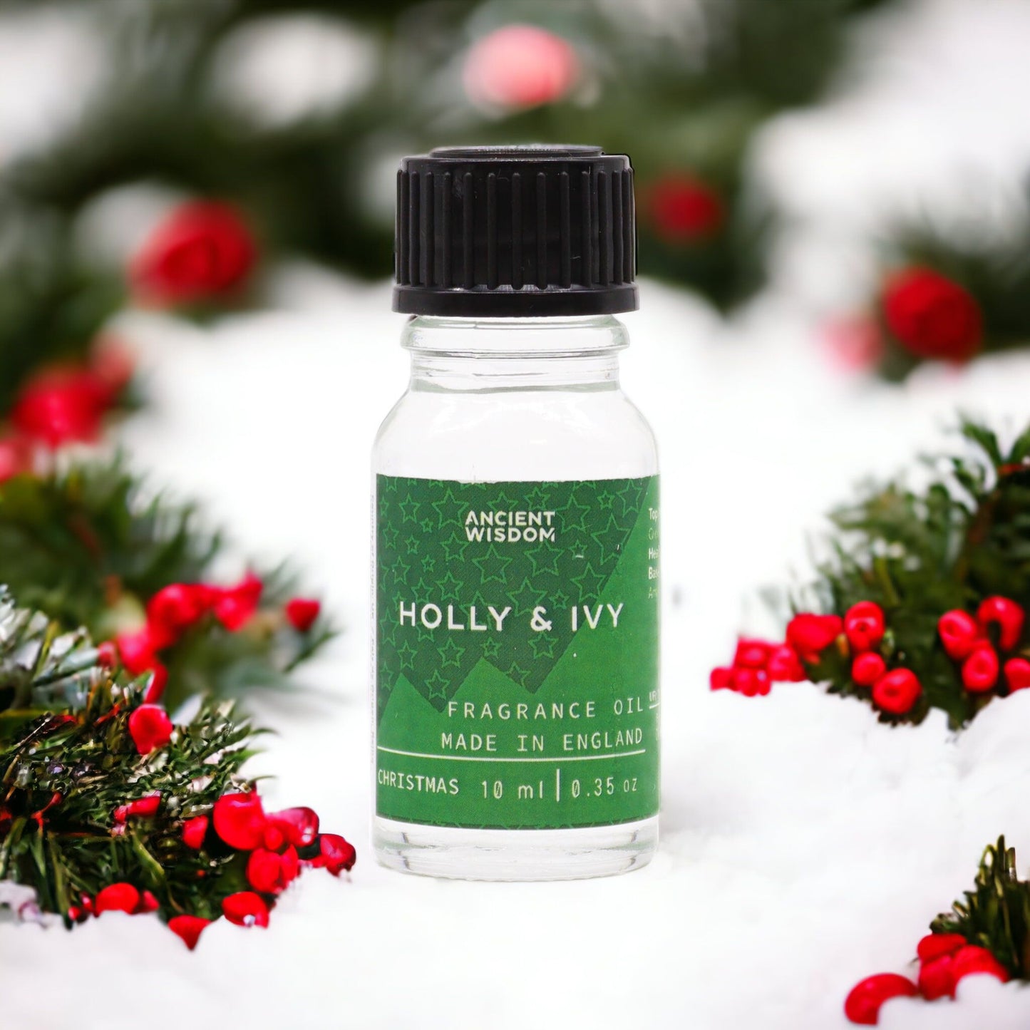 ✨ Holly & Ivy Fragrance Oil 10ml – Festive Christmas Home Scent for Oil Burners, Potpourri & Scented Stones 🎄