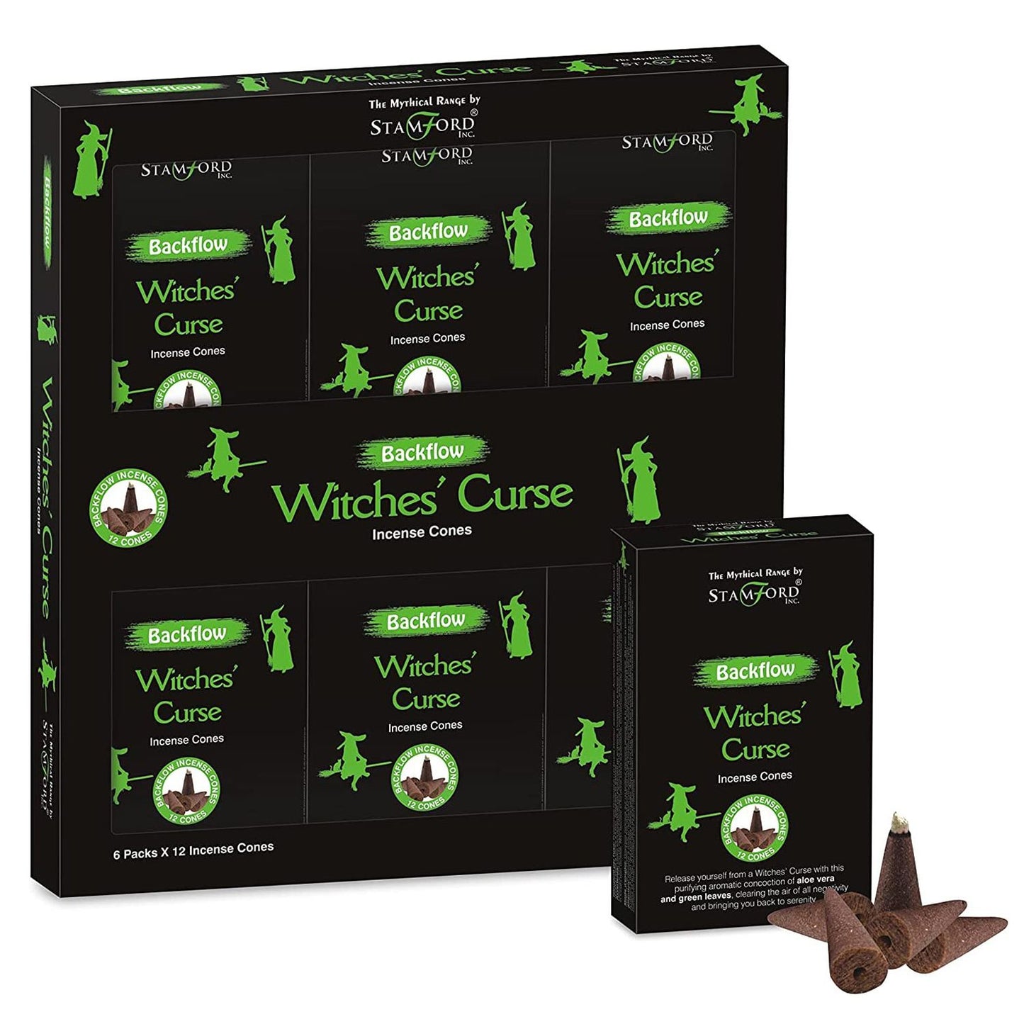 🌑 Mythical Backflow Incense Cones – Witch Curse | Mesmerising Mystic Smoke for Spellbinding Ambience 🌫️✨
