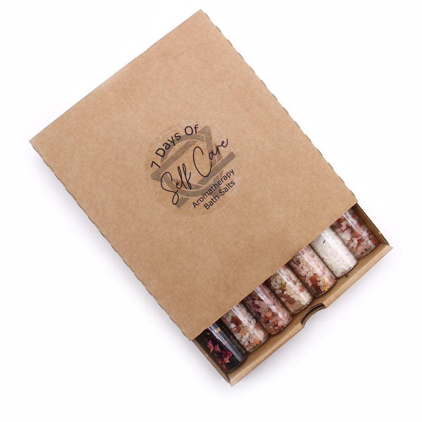 Sales de Baño en Viales Pack de 7 – Set de Sales de Baño de Lujo para Aromaterapia