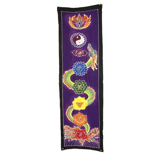 Chakra Dragon Batik Wall Banner 175x53cm β Handmade in Bali πβ¨