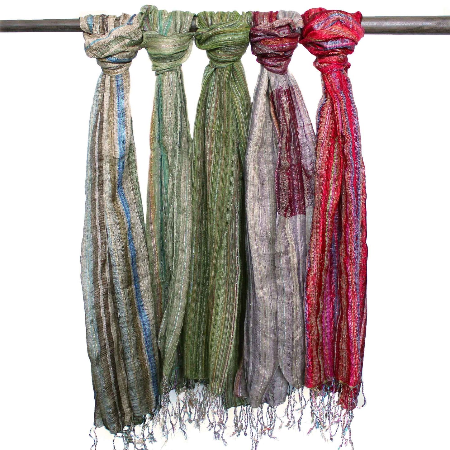 🌿 Indian Boho Scarves – Random Greens | 100% Cotton Handmade Shawls & Wraps from India 🌿