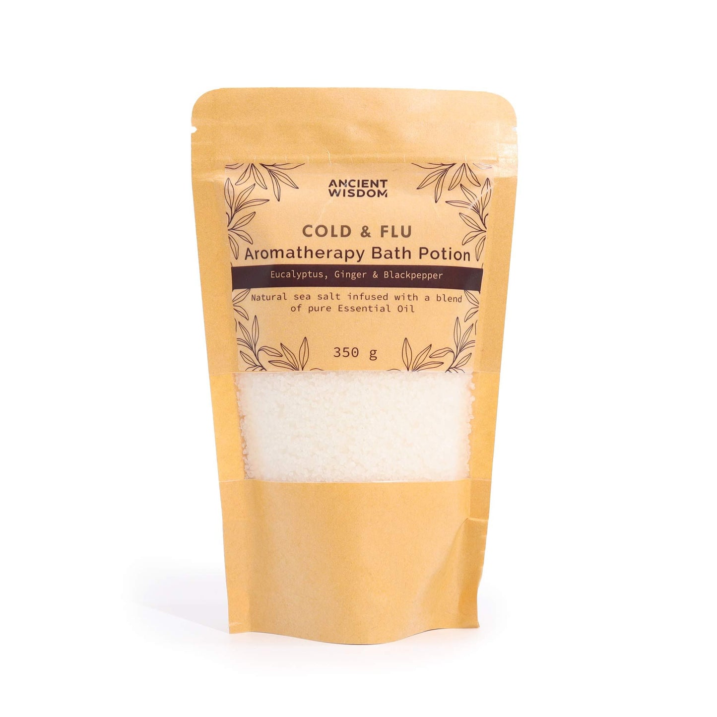 Aromatherapy Bath Potion in Kraft Bag 350g โ Colds & Flu Relief ๐๐ฟ