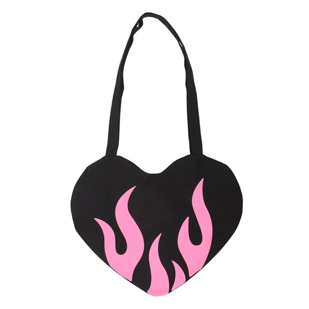 Sac fourre-tout Satin Burning Heart – Sac à bandoulière pop-punk léger en polyester
