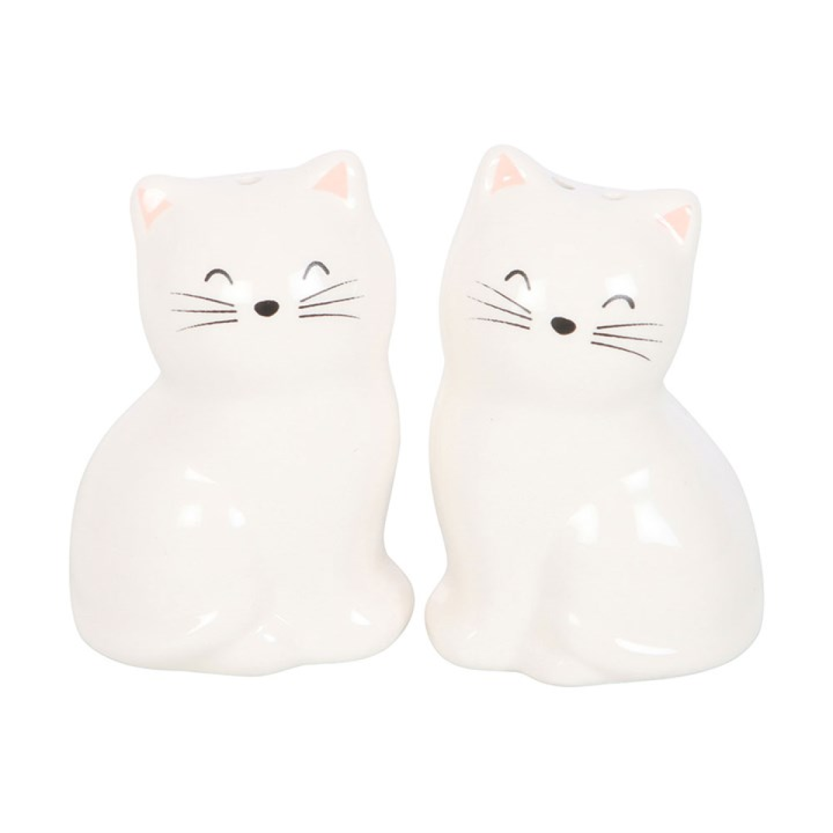 White Cat Salt & Pepper Shakers 🐱 – Cute Ceramic Kitty Tableware Set for Cat Lovers