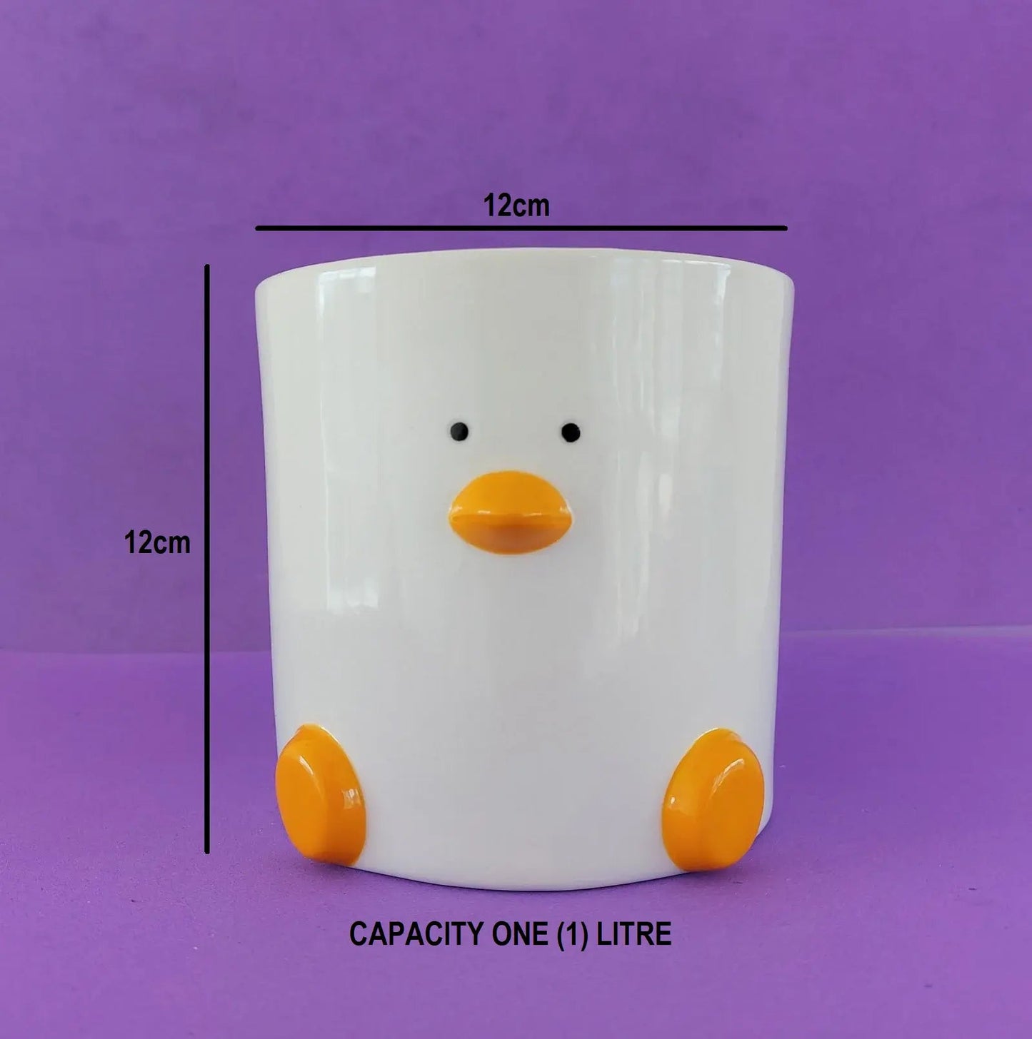 Duck Plant Pot by Haus of Honk – Cute 1L Pot with Drainage 🦆🌿