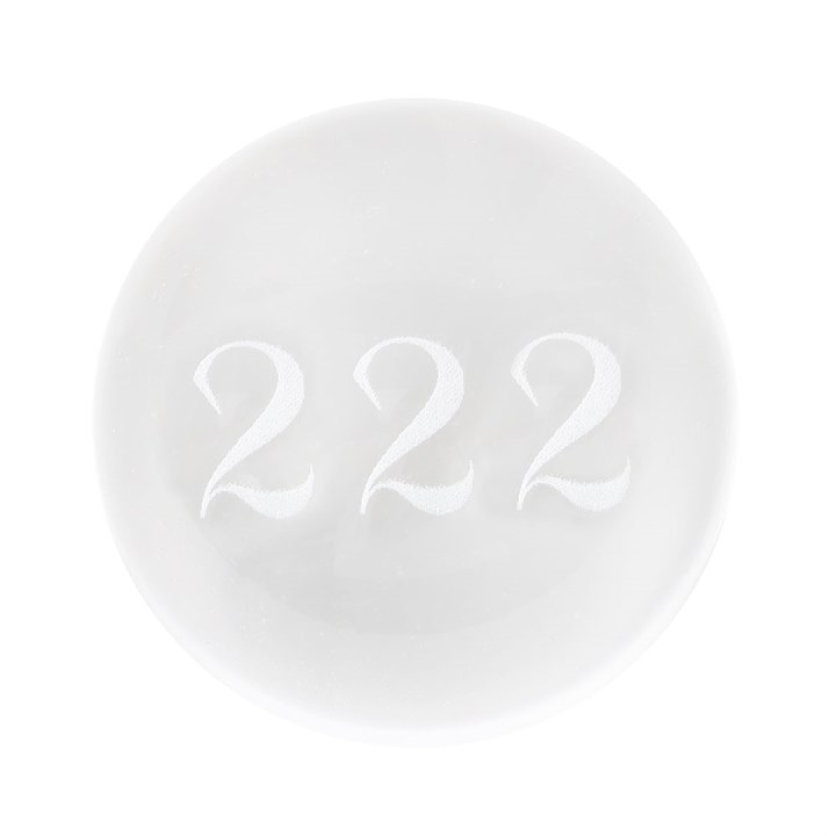 222 Angel Number Crystal Ball – Laser Engraved Glass Sphere for Manifestation & Divine Guidance 🔮✨