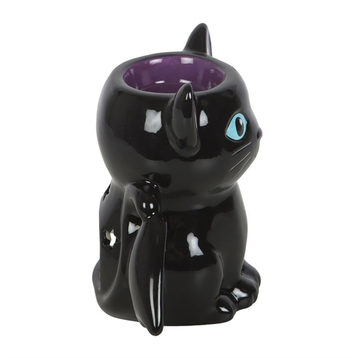 🦇 Cute & Creepy Bat Cat Ceramic Oil Burner & Wax Warmer 🕯️ | Gothic Home Décor & Mystical Fragrance Burner