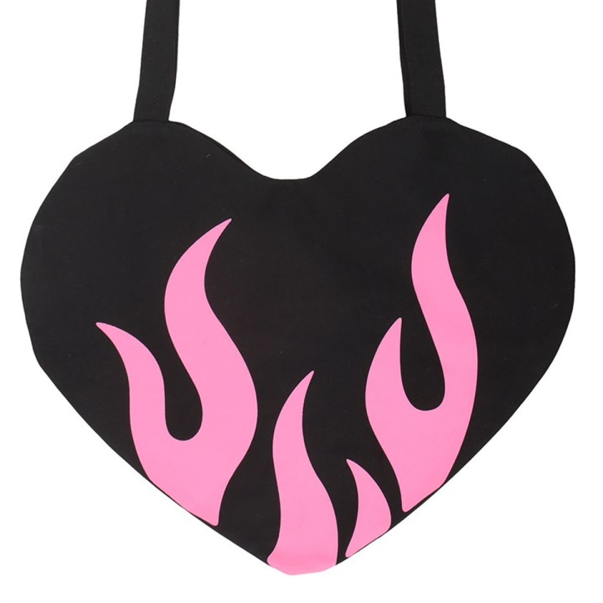 Sac fourre-tout Satin Burning Heart – Sac à bandoulière pop-punk léger en polyester