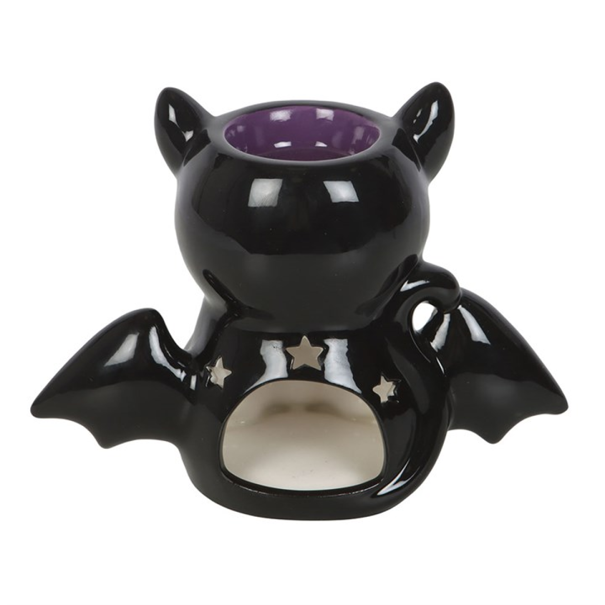 🦇 Cute & Creepy Bat Cat Ceramic Oil Burner & Wax Warmer 🕯️ | Gothic Home Décor & Mystical Fragrance Burner