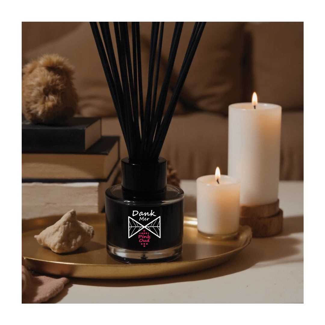 🌸 Pink Oud Reed Diffuser – Luxurious Floral & Smoky Home Fragrance 🌸
