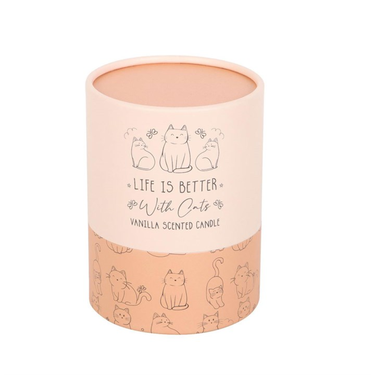 Life Is Better With Cats Vanilla Candle 🐾💗 – Blush Pink Cat Lover Gift