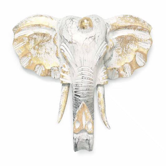 🐘 Hand-Carved Elephant Head Wall Art – Albasia Wood from Bali 🌿✨