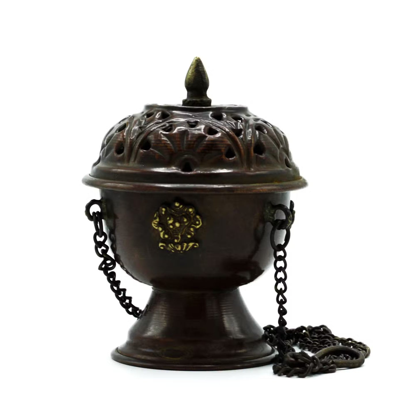 🌿 Copper Tibetan Incense Burner – Classic Hanging Serenity 🌿