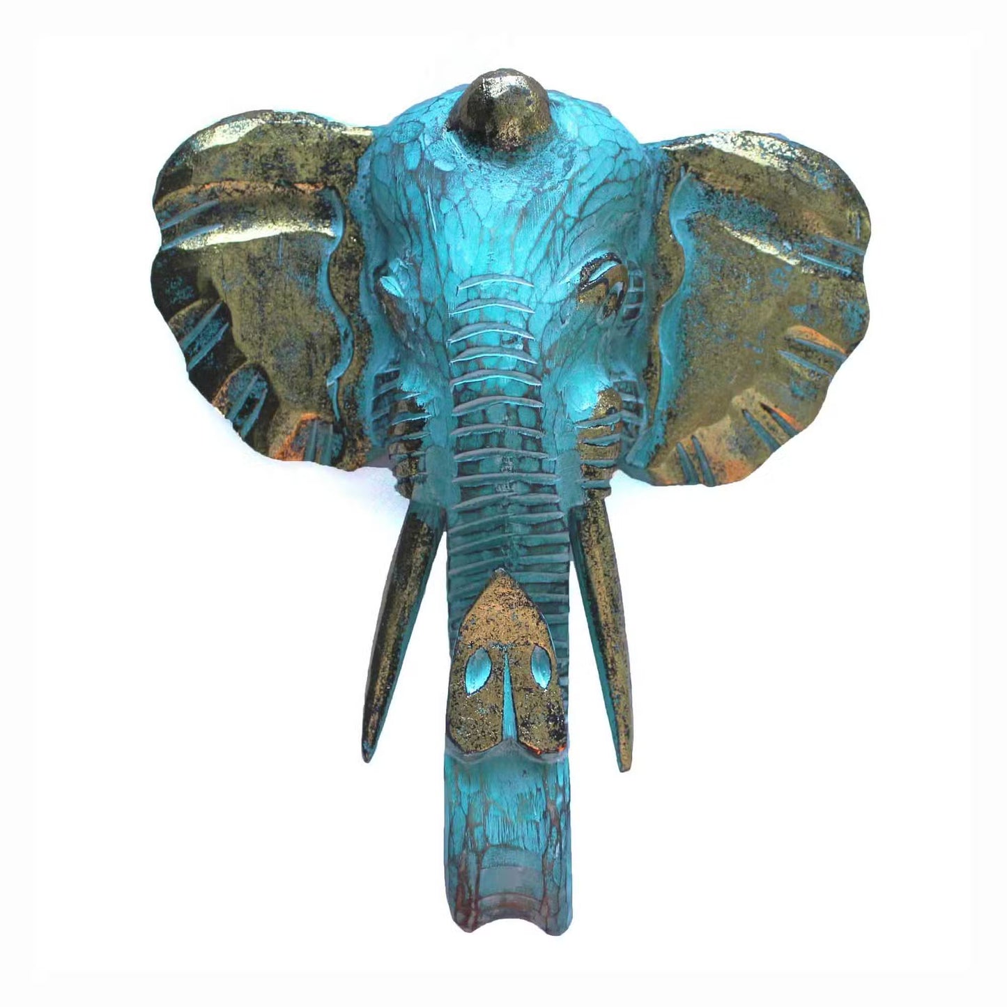 🐘 Hand-Carved Elephant Head Wall Art – Albasia Wood from Bali 🌿✨