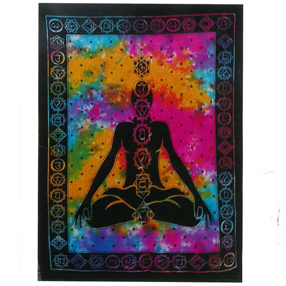 🕉️ Vibrant Cotton Wall Hanging – Indian Boho Art Tapestry | Handmade Home Décor 🌿