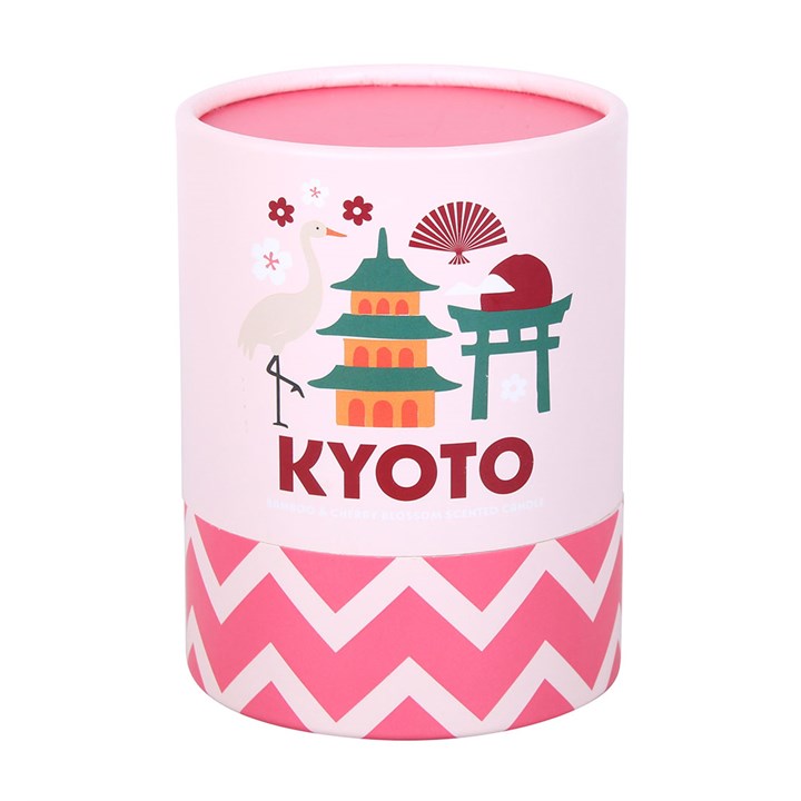 Kyoto Bamboo & Cherry Blossom Scented Candle – Tranquil Garden Home Fragrance Gift