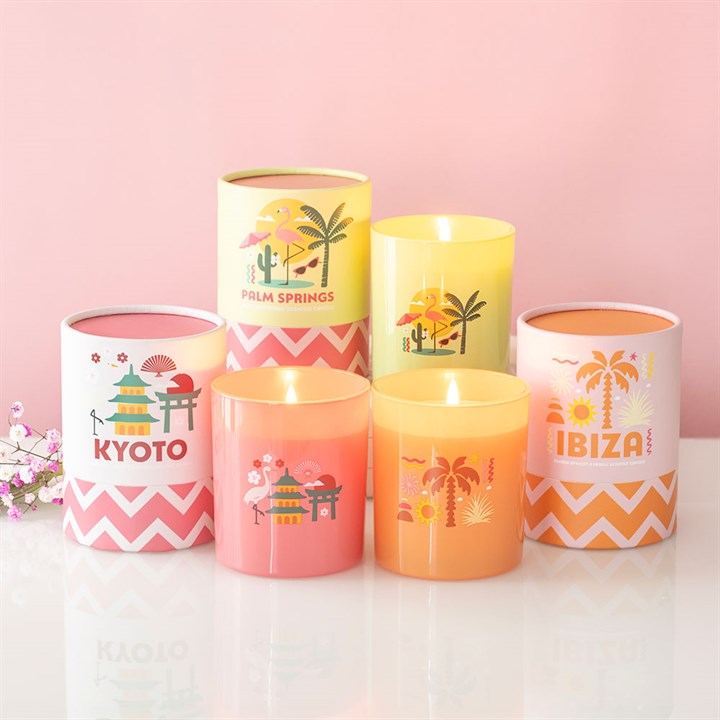 Kyoto Bamboo & Cherry Blossom Scented Candle – Tranquil Garden Home Fragrance Gift