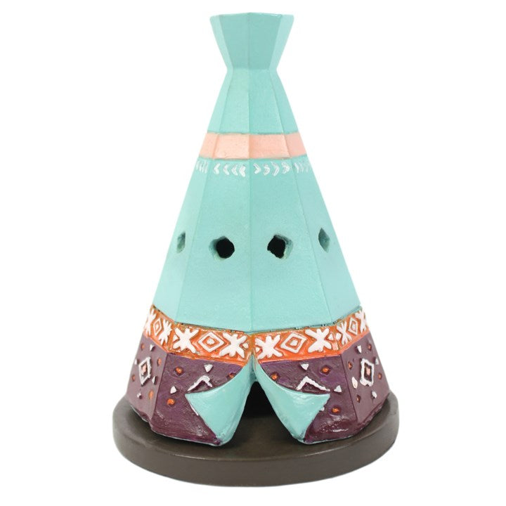 Boho Teepee Incense Cone Holder – Colourful Ceramic Cone Burner for Cozy Home Fragrance 🌿🔥