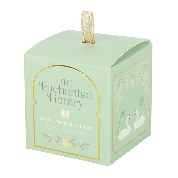 📚✨ The Enchanted Library – Leather, Patchouli & Amber Candle ✨📚