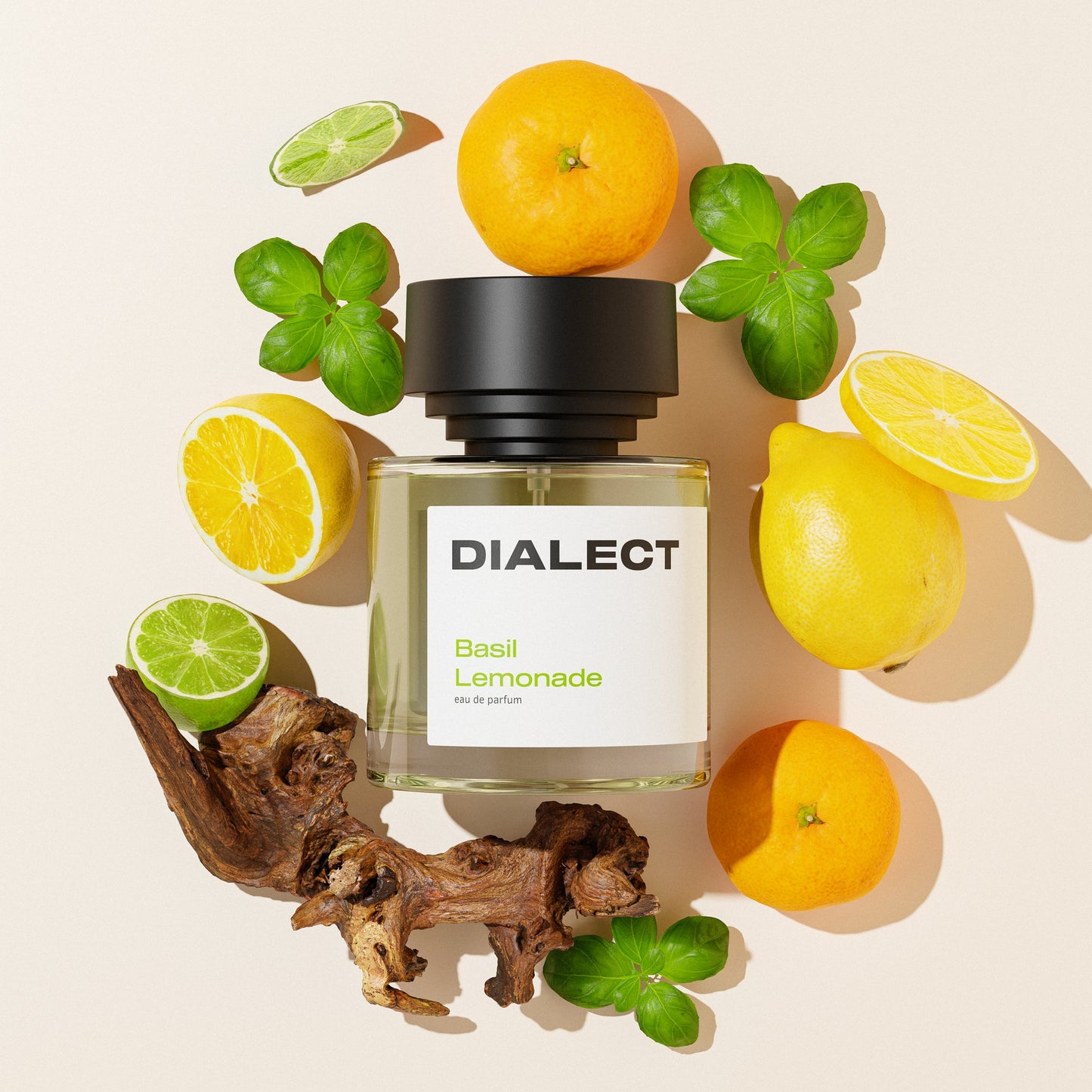 Eau de Toilette Basilic Citron 50ml – Parfum Agrumes Frais, Basilic Aromatique & Vétiver Boisé