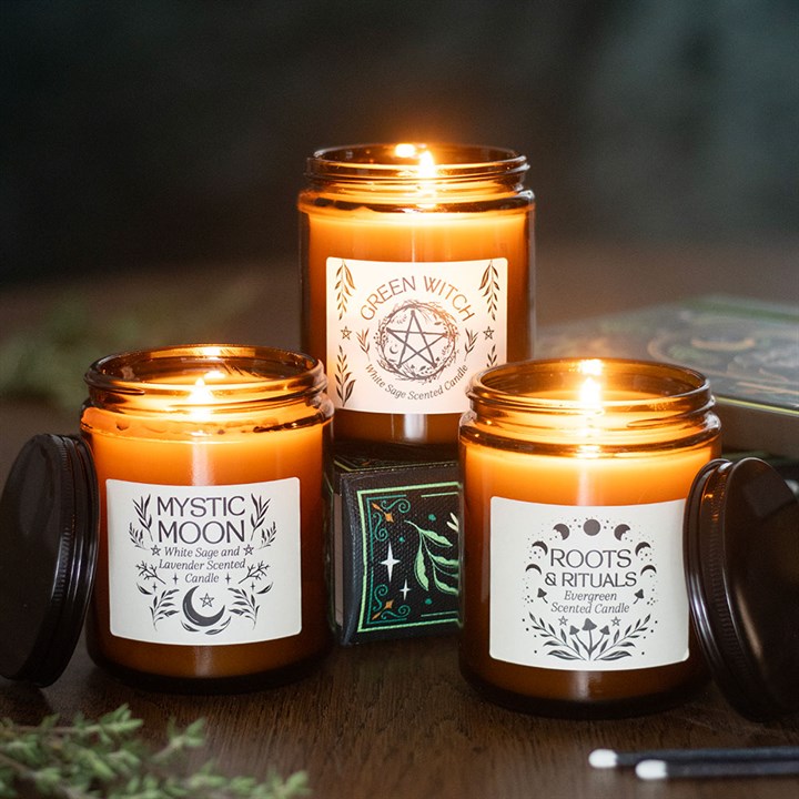 Bougie en verre ambré Roots & Rituals Evergreen