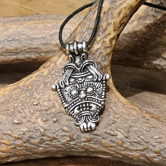 Loki Mask Pendant in Lead-Free Pewter – Viking Norse Amulet Inspired by Danish and Swedish Finds