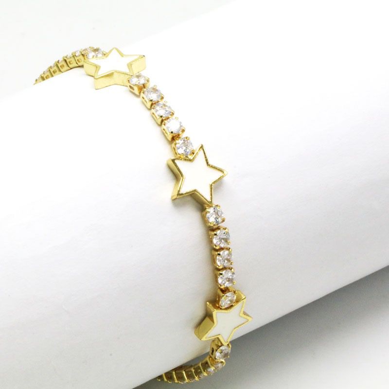 ✨ Trella Luxe 18k Gold Plated Star Tennis Bracelet – “Stella” ✨ Shine like the star you are! 🌟