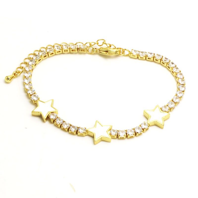 ✨ Trella Luxe 18k Gold Plated Star Tennis Bracelet – “Stella” ✨ Shine like the star you are! 🌟