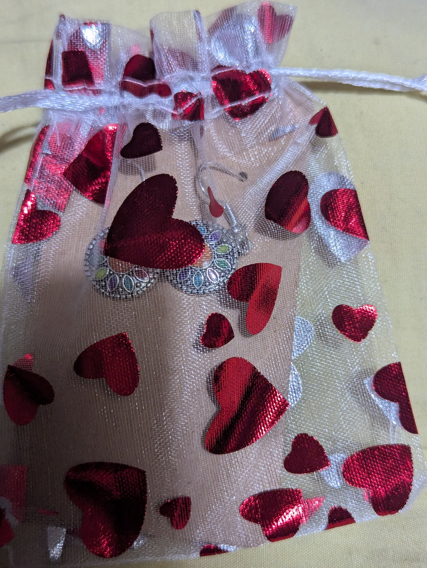 Boho Mandala Dangle Earrings – Multicolour Enamel Disc Drop with Orange Centre