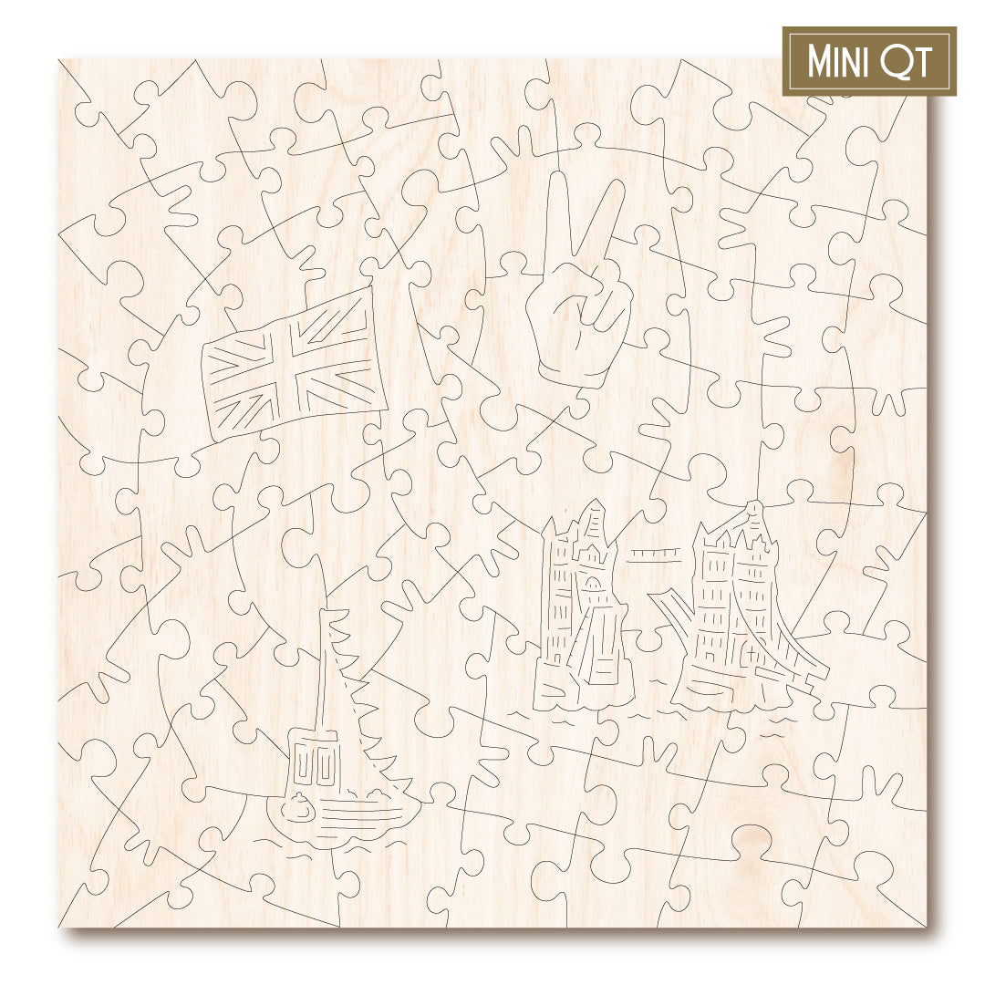 🧩 Tower Bridge MINI QT Wooden Puzzle – 81 Pieces