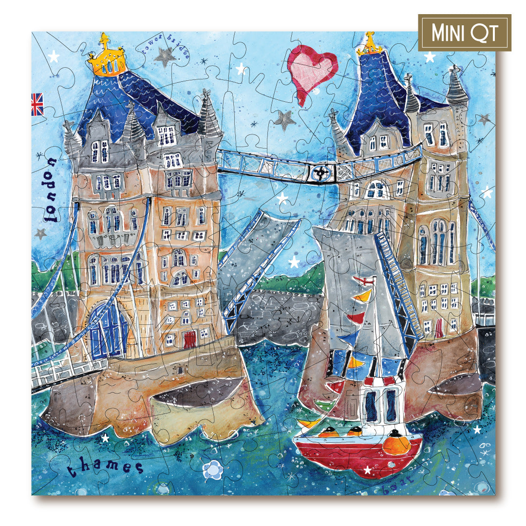 🧩 Tower Bridge MINI QT Wooden Puzzle – 81 Pieces