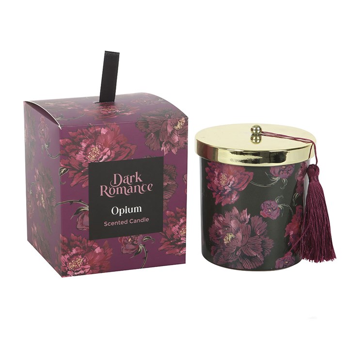 Midnight Opium Bloom Candle – Dark Floral Scented Glass Jar (28-Hour Burn) 🕯️💜