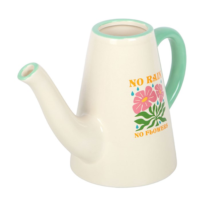 Arrosoir / Vase en céramique "No Rain, No Flowers"
