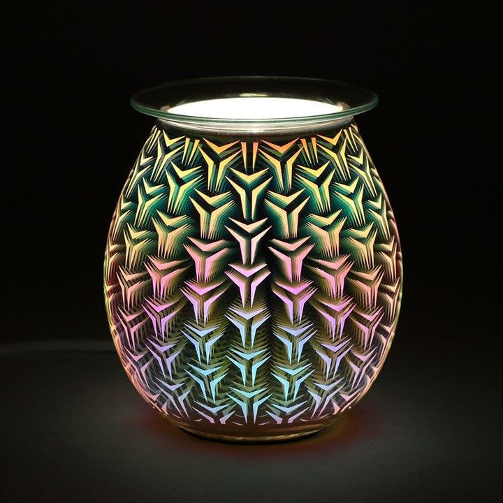 ✨ 3D Geometric Light Up Electric Oil Burner – Colourful Aromatherapy Experience 🌈