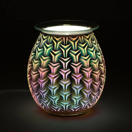 ✨ 3D Geometric Light Up Electric Oil Burner – Colourful Aromatherapy Experience 🌈