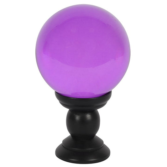 🔮 Large Purple Crystal Ball on Stand – Mystical Decor & Divination Tool