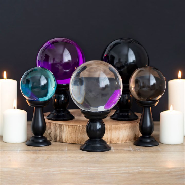 🔮 Large Purple Crystal Ball on Stand – Mystical Decor & Divination Tool