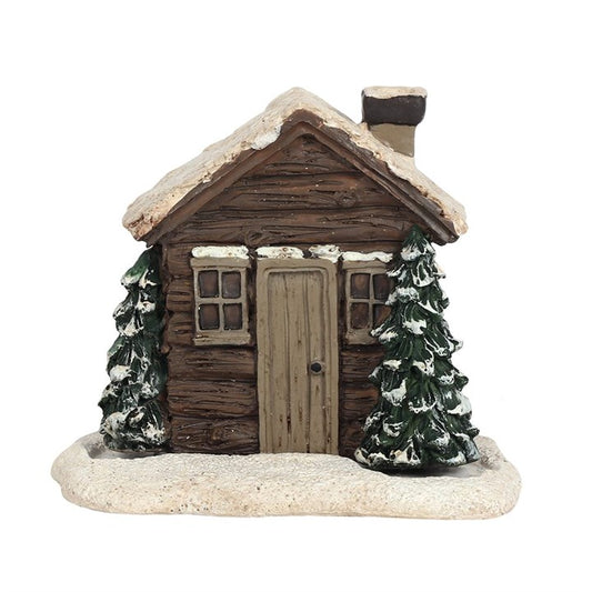 🏡 Log Cabin Incense Cone Burner – Cosy Winter Aromatherapy Home Décor 🌲✨