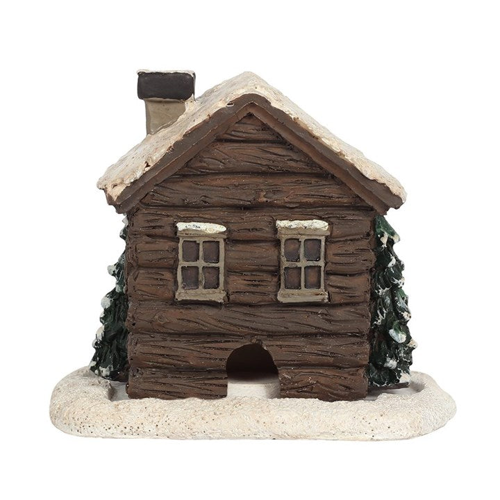 🏡 Log Cabin Incense Cone Burner – Cosy Winter Aromatherapy Home Décor 🌲✨