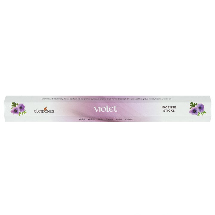 ✨ Set of 6 Packets of Elements Violet Incense Sticks | Calming Floral Fragrance for Relaxation & Meditation 🌸