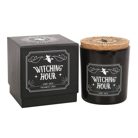 🕯️ Witching Hour White Sage Candle – Mystical Cleansing Aroma for Mind & Spirit 🌙