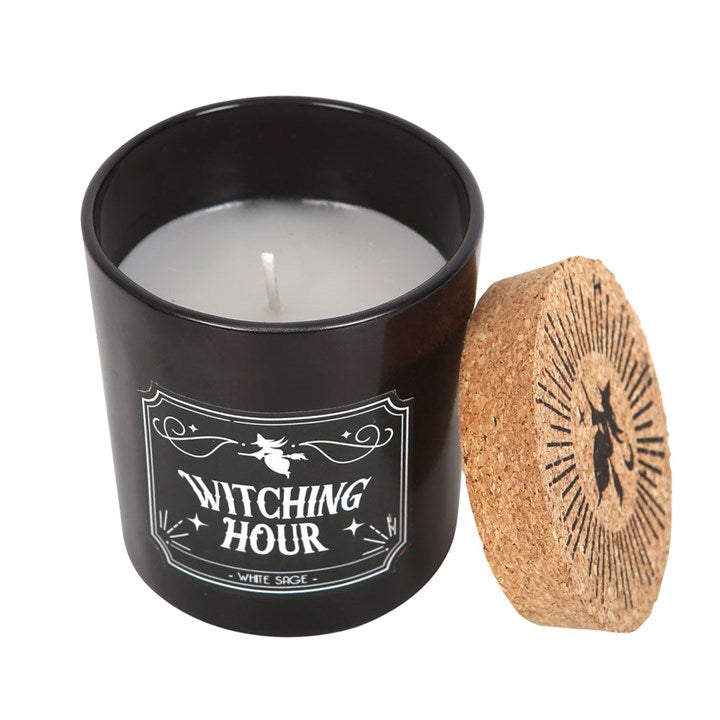 🕯️ Witching Hour White Sage Candle – Mystical Cleansing Aroma for Mind & Spirit 🌙