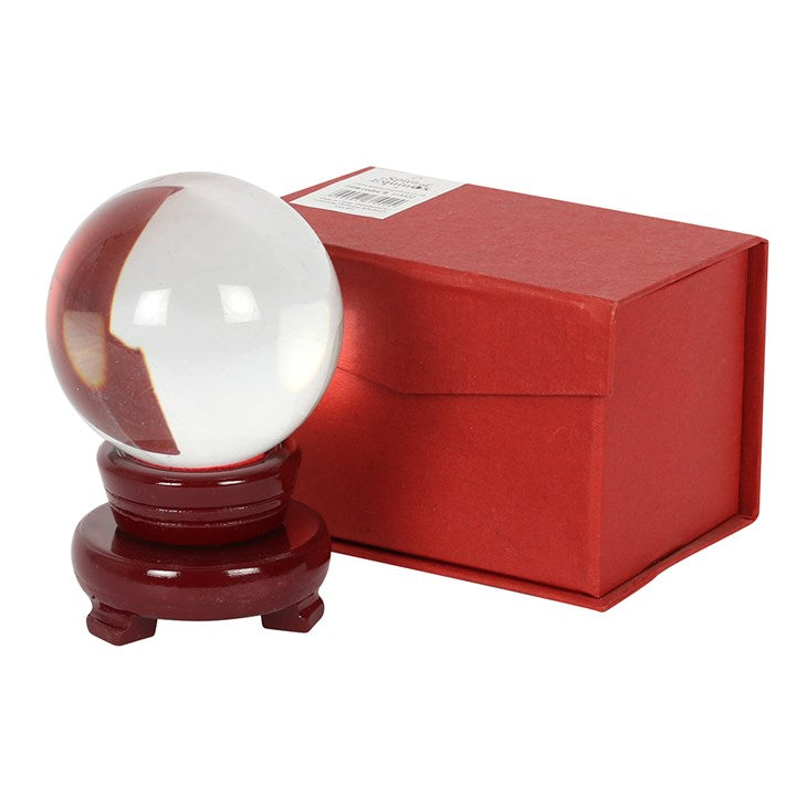 Mystic 8cm Crystal Ball with Wooden Stand – Divination, Decor & Gifts 🔮✨