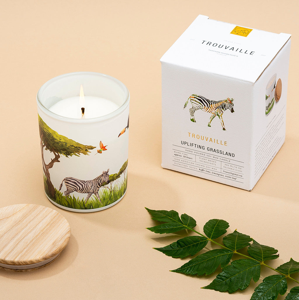 Vegan Scented Candle – Uplifting Grassland 🌱✨