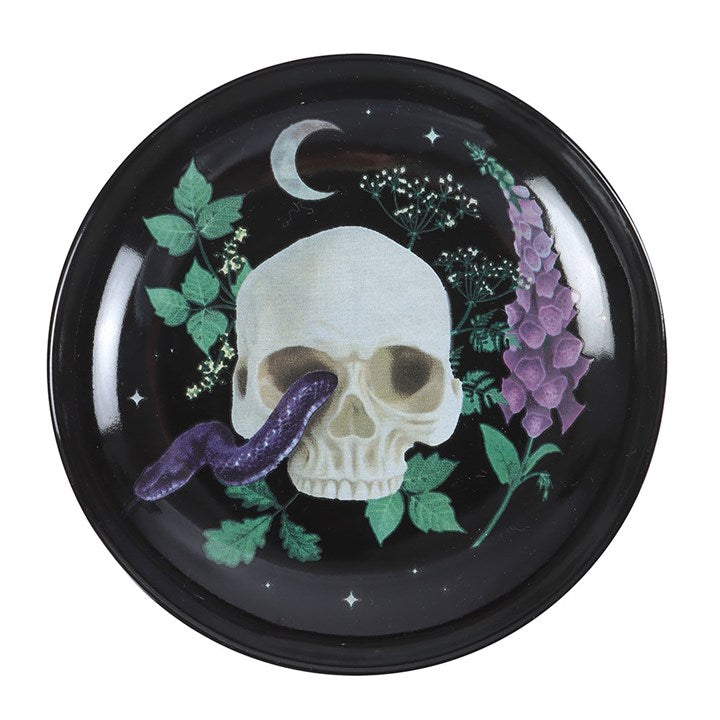 Bandeja para chucherías calavera Veneno y Enredaderas