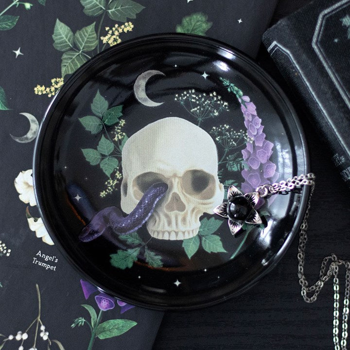 Bandeja para chucherías calavera Veneno y Enredaderas
